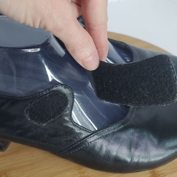 Portlandia Odessa Mary Jane Black Leather Shoes Women's Size 39WW - Picture 3 of 14